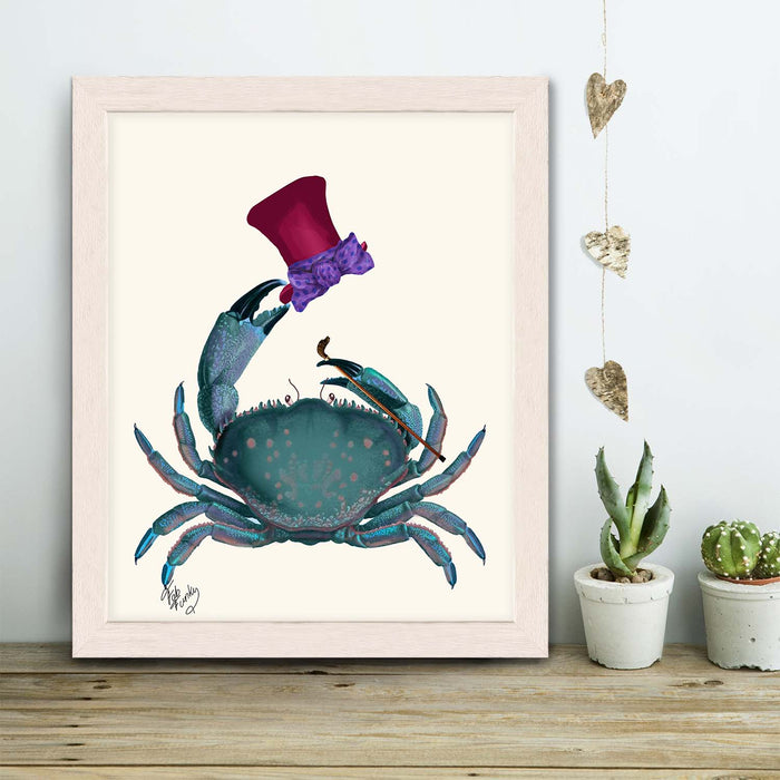 Dandy Crab, Nautical print, Coastal art