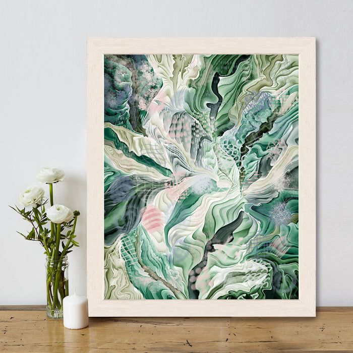Tropical Forest Abstract 2, Abstract Art Print, Wall art
