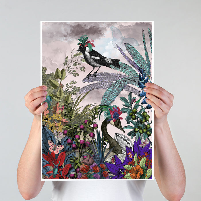Glorious Plumes 1, Bird Art Print, Canvas, Wall Art