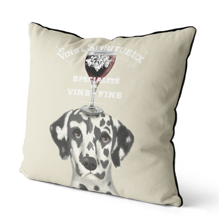 Dog Au Vin, Dalmatian, Cushion / Throw Pillow