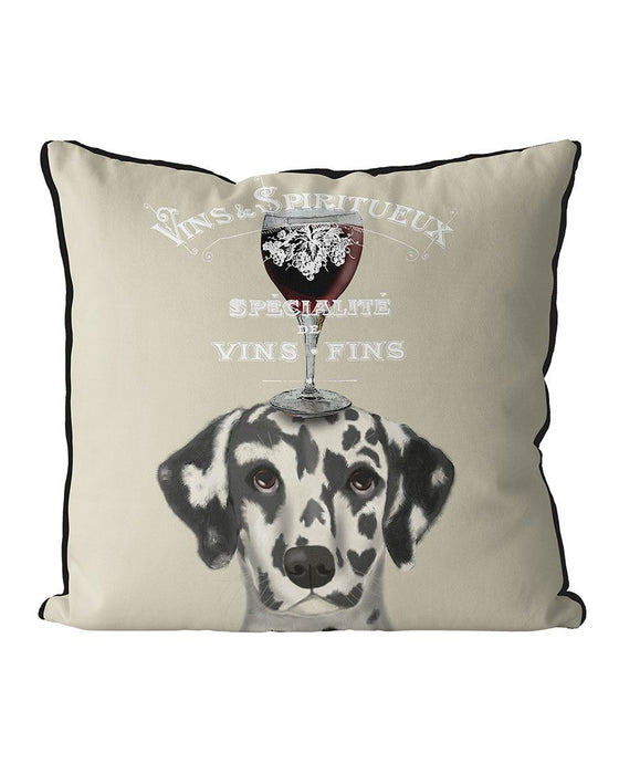 Dog Au Vin, Dalmatian, Cushion / Throw Pillow