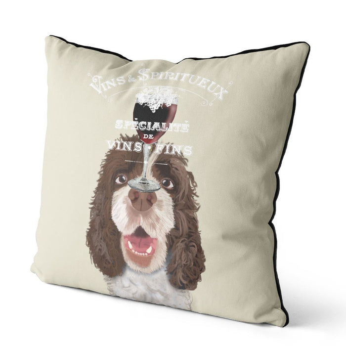 Dog Au Vin, Springer Spaniel, Cushion / Throw Pillow