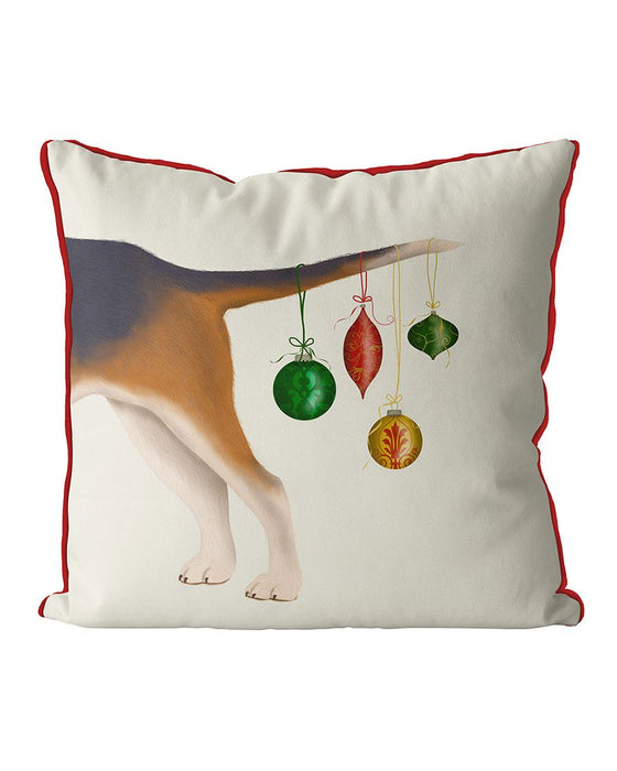 Bummer, Dog Tail Christmas Cushion / Throw Pillow
