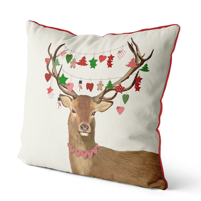 Deer, Homespun Decorations, Cushion / Throw Pillow