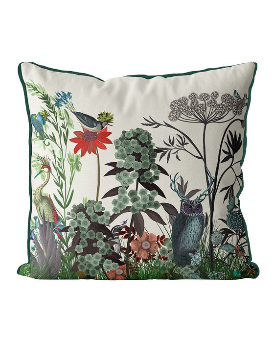 Wildflower Bloom, Owl, Cushion / Throw Pillow