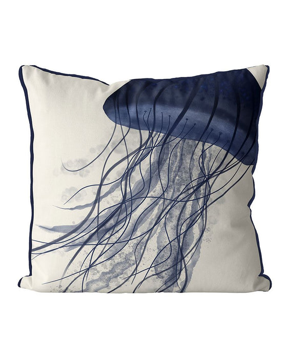 Jellyfish Drift in Blue, Cushion / Throw Pillow