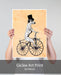 Dalmatian On Bicycle, Dog Art Print, Wall art | Canvas 11x14inch