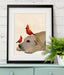 Labrador with Red Birds, Dog Art Print, Wall art | Print 14x11inch