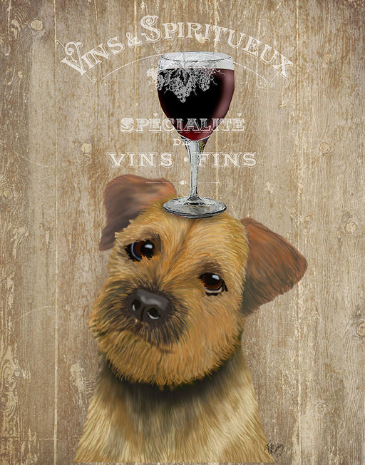 Border Terrier, Dog Au Vin, Dog Art Print, Wall art | FabFunky