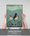 Pug Tandem, Dog Art Print, Wall art | Print 18x24inch