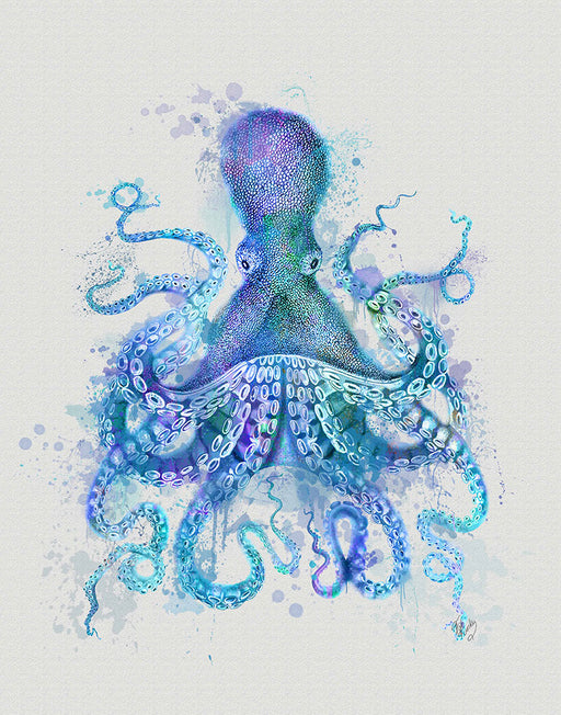 Octopus Rainbow Splash Blue