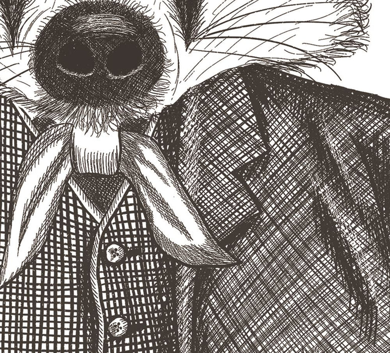 Portrait of Badger in Checked Waistcoat, Limited Edition Print of drawing | Print 24x36inch
