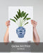 Chinoiserie Vase 5, With Plant, Art Print | Print 18x24inch