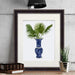 Chinoiserie Vase 8, With Plant, Art Print | Print 14x11inch