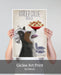Border Collie Tricolour Pasta Cream, Dog Art Print, Wall art | Print 18x24inch