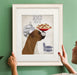 Boxer Pasta Cream, Dog Art Print, Wall art | Print 14x11inch