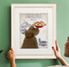 Labradoodle Brown Pasta Cream, Dog Art Print, Wall art | Print 14x11inch