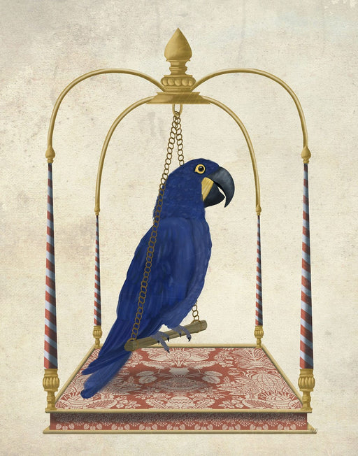 Black Cockatoo on Swing, Bird Art Print, Canvas, Wall Art | FabFunky