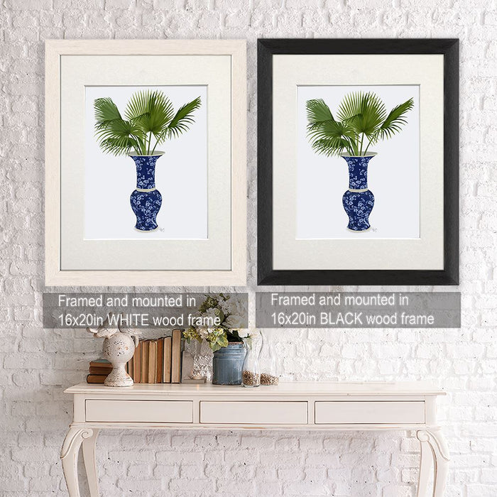 Chinoiserie Vase 8, With Plant, Art Print