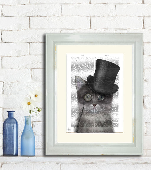 Grey with Top Hat