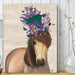 Horse Mad Hatter, Animal Art Print, Wall Art | Framed Black
