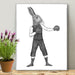 Boxing Hare 1, Limited Edition Print of drawing | Ltd Ed Canvas 28x40inch