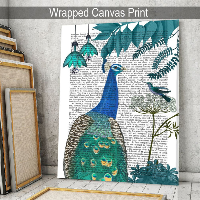 Peacock Garden 2, Book Print, Art Print, Wall Art
